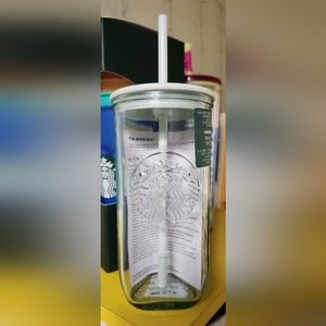 Starbucks 3 sided glass grande tumbler